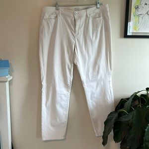 J Jill white denim ankle pants